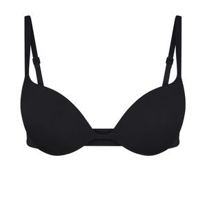 SKIMS Customized Push-Up Plunge Bra, Black / Onyx, size 32DDD